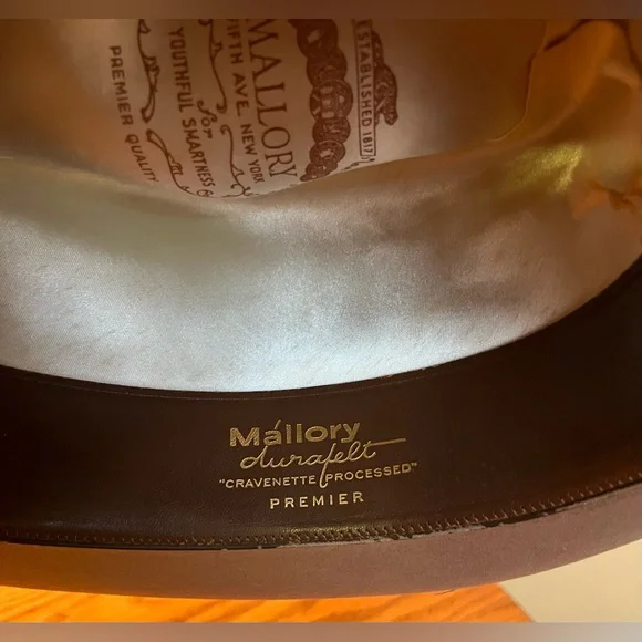 Vintage Mallory Durafelt Premier Fedora Hat
